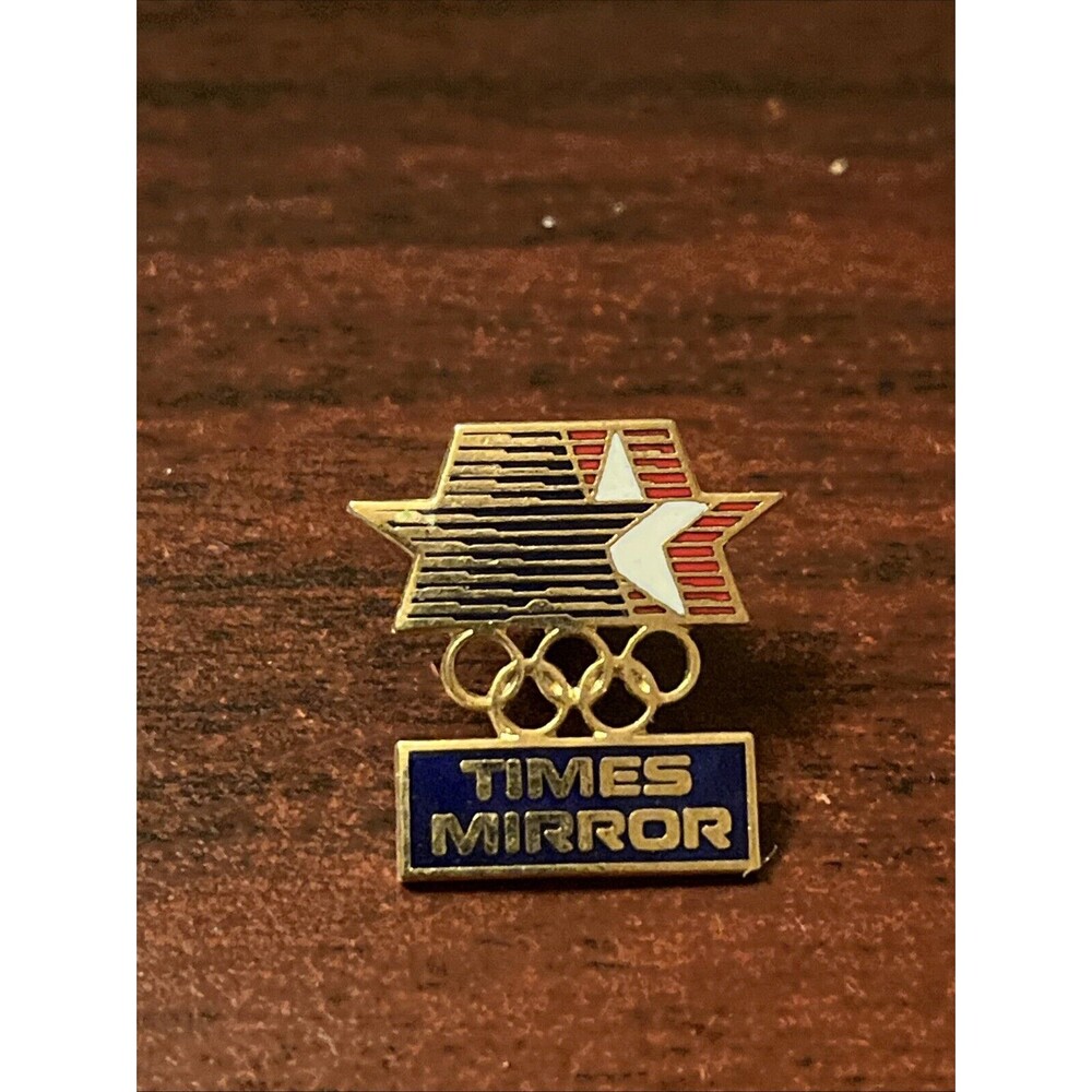 1984 Los Angeles Olympics Team USA Times Mirror Lapel Hat Pin